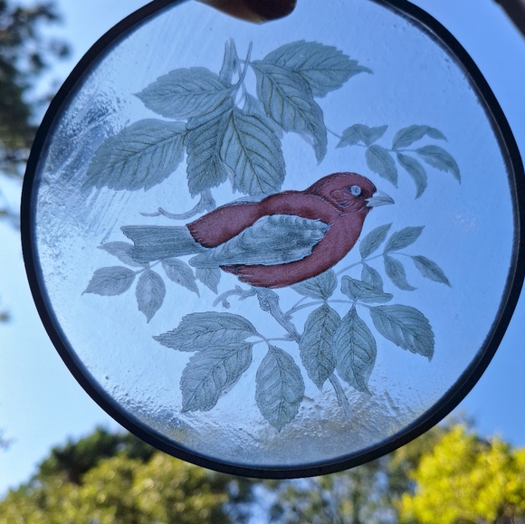 Red Bird Suncatcher Stocking Stuffers Bird Lover Gifts Glass Metal Wall Decor - Picture 9 of 16